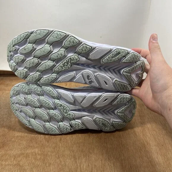 Hoka One One Clifton 8 Womens Size 10.5 Blue Athletic Running Shoes Sneakers - Picture 7 of 10